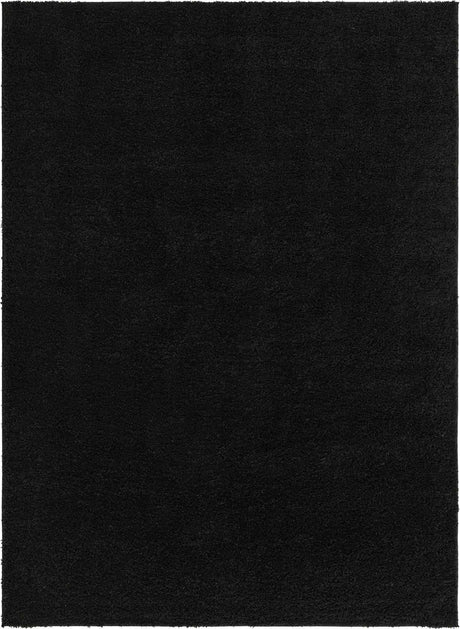 Black 9' x 12' Everyday Shag Rectangle Area Rug Thick Soft Touch Fluffy & Plush Shaggy Pile 100% Polypropylene With Cotton Backing Durable  Carpet for Sale at Rug Engine