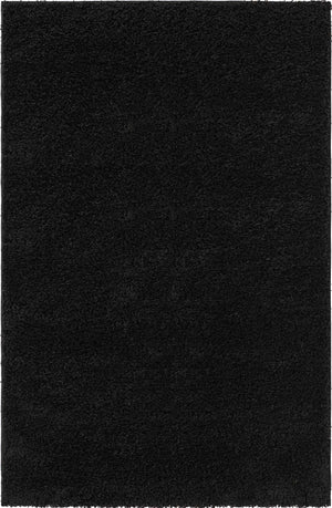 Black 6' x 9' Everyday Shag Rectangle Area Rug Thick Soft Touch Fluffy & Plush Shaggy Pile 100% Polypropylene With Cotton Backing Durable  Carpet for Sale at Rug Engine