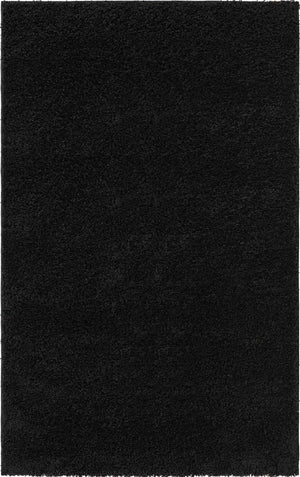 Black 5' x 8' Everyday Shag Rectangle Area Rug Thick Soft Touch Fluffy & Plush Shaggy Pile 100% Polypropylene With Cotton Backing Durable  Carpet for Sale at Rug Engine