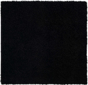 Black 5' x 5' Everyday Shag Square Area Rug Thick Soft Touch Fluffy & Plush Shaggy Pile 100% Polypropylene With Cotton Backing Durable  Carpet for Sale at Rug Engine