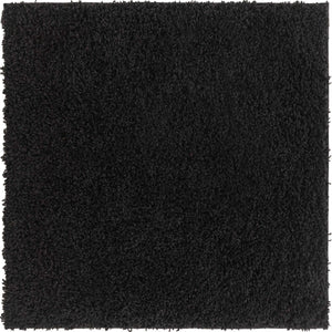 Black 3' 3 x 3' 3 Everyday Shag Square Area Rug Thick Soft Touch Fluffy & Plush Shaggy Pile 100% Polypropylene With Cotton Backing Durable  Carpet for Sale at Rug Engine
