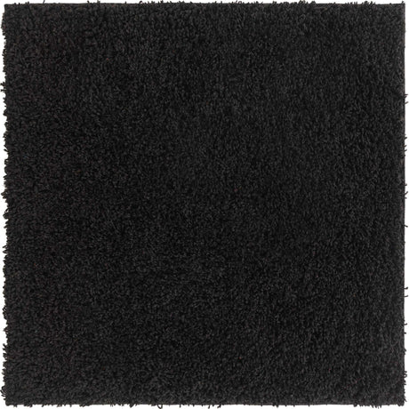 Black 3' 3 x 3' 3 Everyday Shag Square Area Rug Thick Soft Touch Fluffy & Plush Shaggy Pile 100% Polypropylene With Cotton Backing Durable  Carpet for Sale at Rug Engine