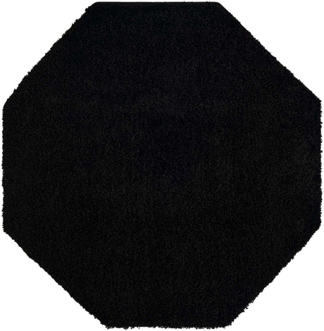 Black 6' x 6' Everyday Shag Octagon Area Rug Thick Soft Touch Fluffy & Plush Shaggy Pile 100% Polypropylene With Cotton Backing Durable  Carpet for Sale at Rug Engine
