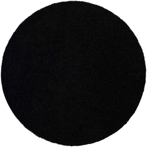 Black 7' x 7' Everyday Shag Round Area Rug Thick Soft Touch Fluffy & Plush Shaggy Pile 100% Polypropylene With Cotton Backing Durable  Carpet for Sale at Rug Engine