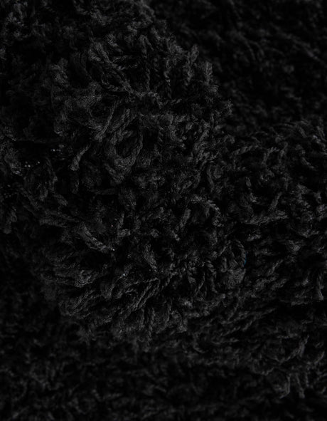 Black 7' 10 x 7' 10 Everyday Shag Round Area Rug Thick Soft Touch Fluffy & Plush Shaggy Pile 100% Polypropylene With Cotton Backing Durable  Carpet for Sale at Rug Engine