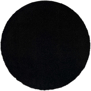 Black 6' x 6' Everyday Shag Round Area Rug Thick Soft Touch Fluffy & Plush Shaggy Pile 100% Polypropylene With Cotton Backing Durable  Carpet for Sale at Rug Engine