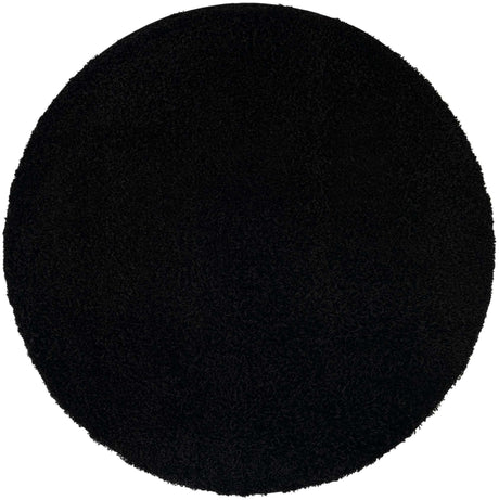 Black 6' x 6' Everyday Shag Round Area Rug Thick Soft Touch Fluffy & Plush Shaggy Pile 100% Polypropylene With Cotton Backing Durable  Carpet for Sale at Rug Engine