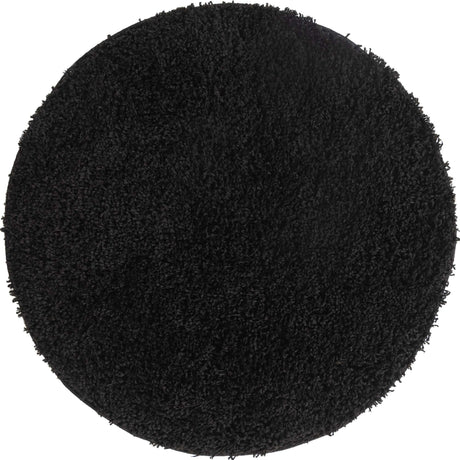 Black 3' 3 x 3' 3 Everyday Shag Round Area Rug Thick Soft Touch Fluffy & Plush Shaggy Pile 100% Polypropylene With Cotton Backing Durable  Carpet for Sale at Rug Engine
