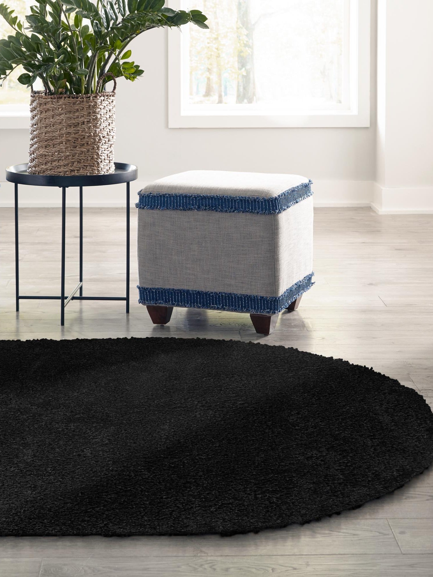 Black 3' 3 x 5' 3 Everyday Shag Oval Area Rug Thick Soft Touch Fluffy & Plush Shaggy Pile 100% Polypropylene With Cotton Backing Durable  Carpet for Sale at Rug Engine