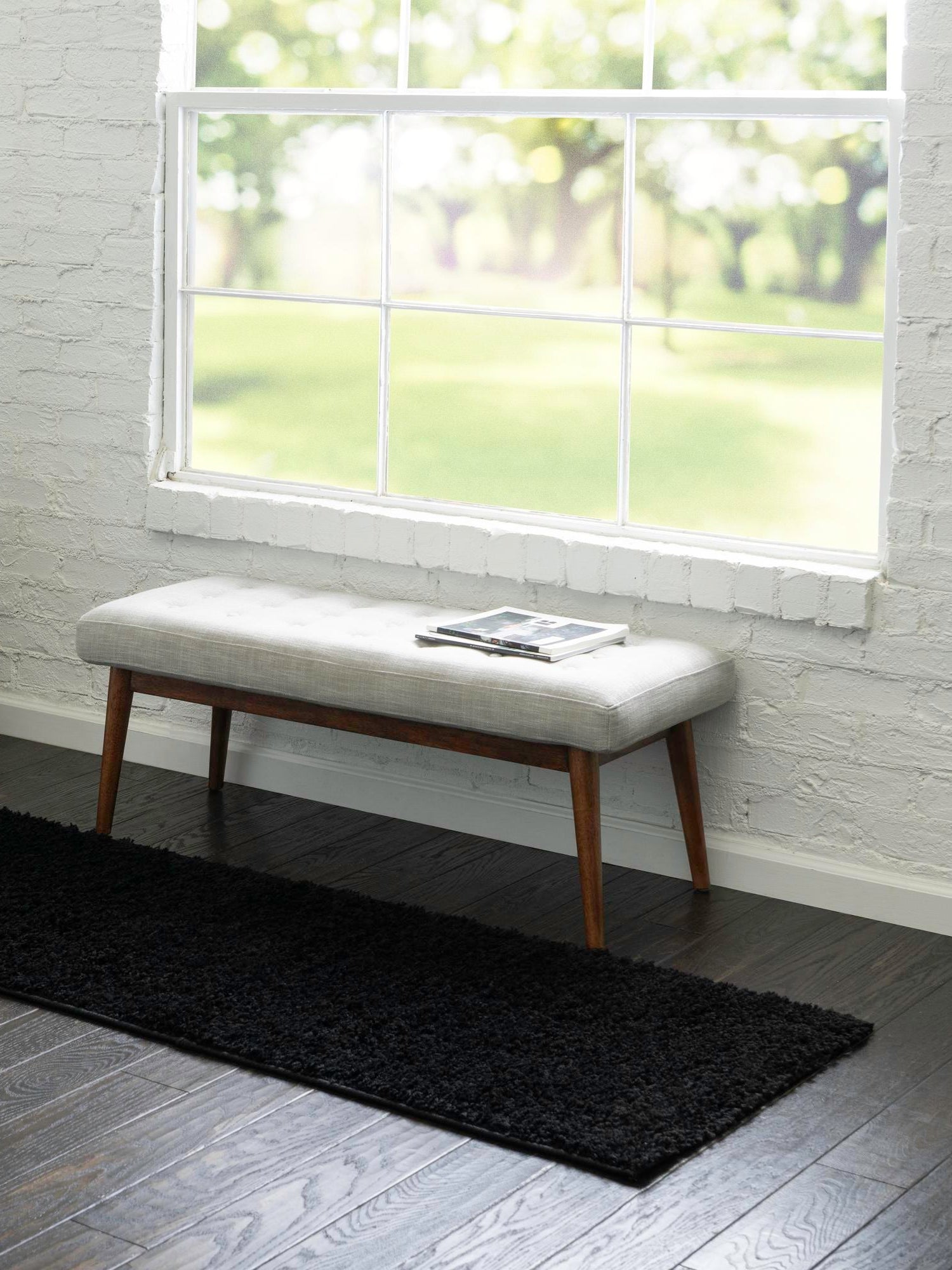 Black 2' 6 x 10' Everyday Shag Runner Area Rug Thick Soft Touch Fluffy & Plush Shaggy Pile 100% Polypropylene With Cotton Backing Durable  Carpet for Sale at Rug Engine