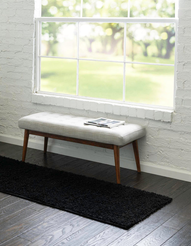Black 2' 6 x 19' 8 Everyday Shag Runner Area Rug Thick Soft Touch Fluffy & Plush Shaggy Pile 100% Polypropylene With Cotton Backing Durable  Carpet for Sale at Rug Engine