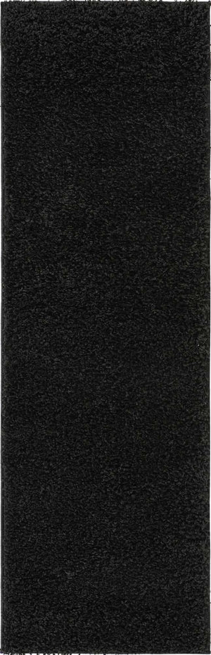 Black 2' 2 x 6' 7 Everyday Shag Runner Area Rug Thick Soft Touch Fluffy & Plush Shaggy Pile 100% Polypropylene With Cotton Backing Durable  Carpet for Sale at Rug Engine