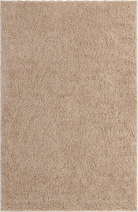 Taupe 7' x 10' Everyday Shag Rectangle Area Rug Thick Soft Touch Fluffy & Plush Shaggy Pile 100% Polypropylene With Cotton Backing Durable  Carpet for Sale at Rug Engine