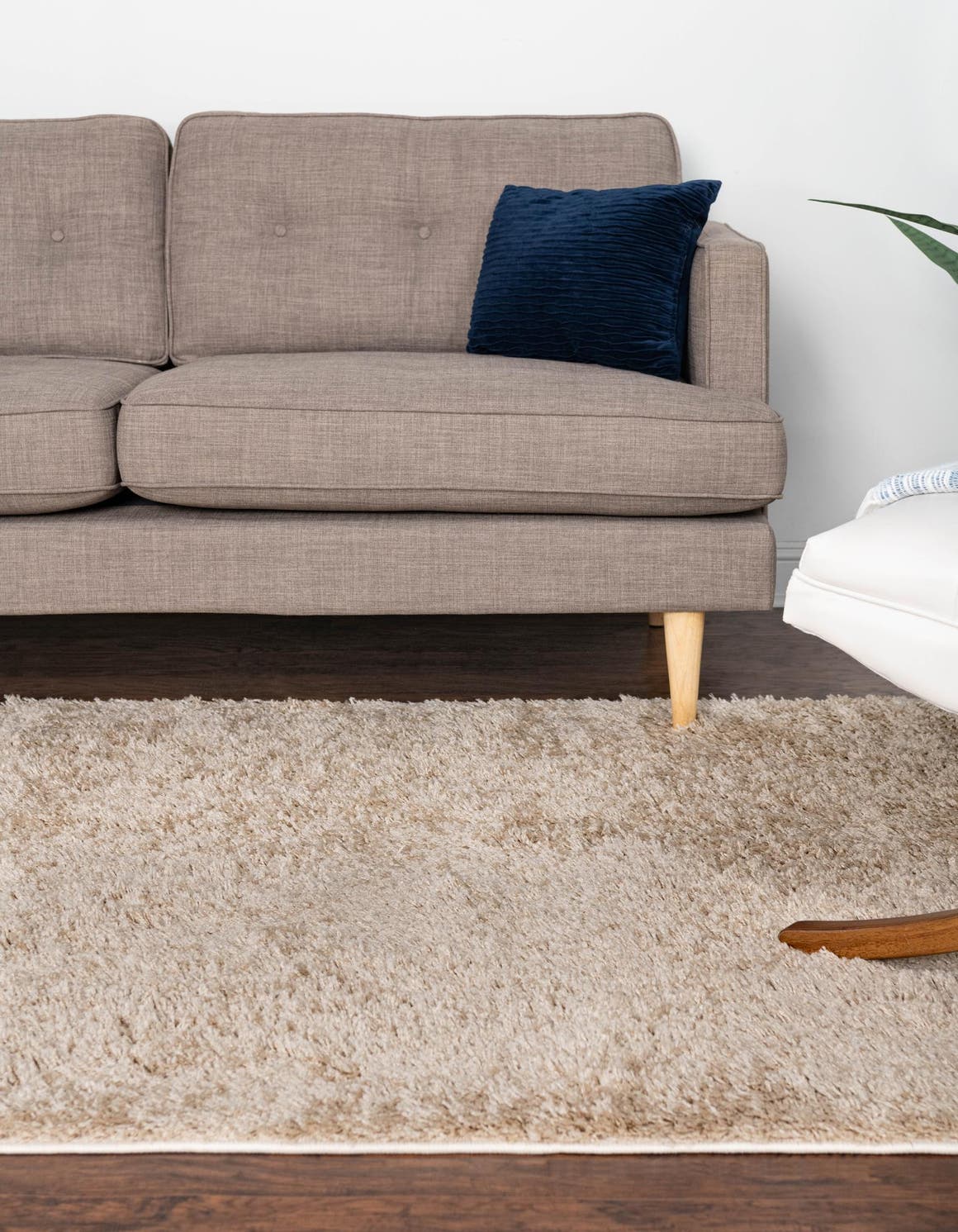 Taupe 3' 3 x 5' 3 Everyday Shag Rectangle Area Rug Thick Soft Touch Fluffy & Plush Shaggy Pile 100% Polypropylene With Cotton Backing Durable  Carpet for Sale at Rug Engine