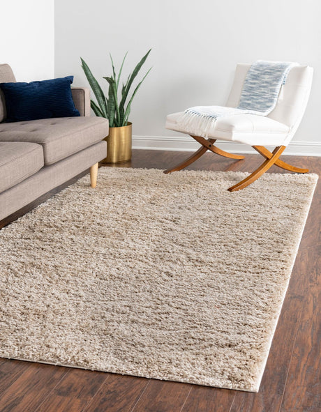 Taupe 9' x 12' 4 Everyday Shag Rectangle Area Rug Thick Soft Touch Fluffy & Plush Shaggy Pile 100% Polypropylene With Cotton Backing Durable  Carpet for Sale at Rug Engine