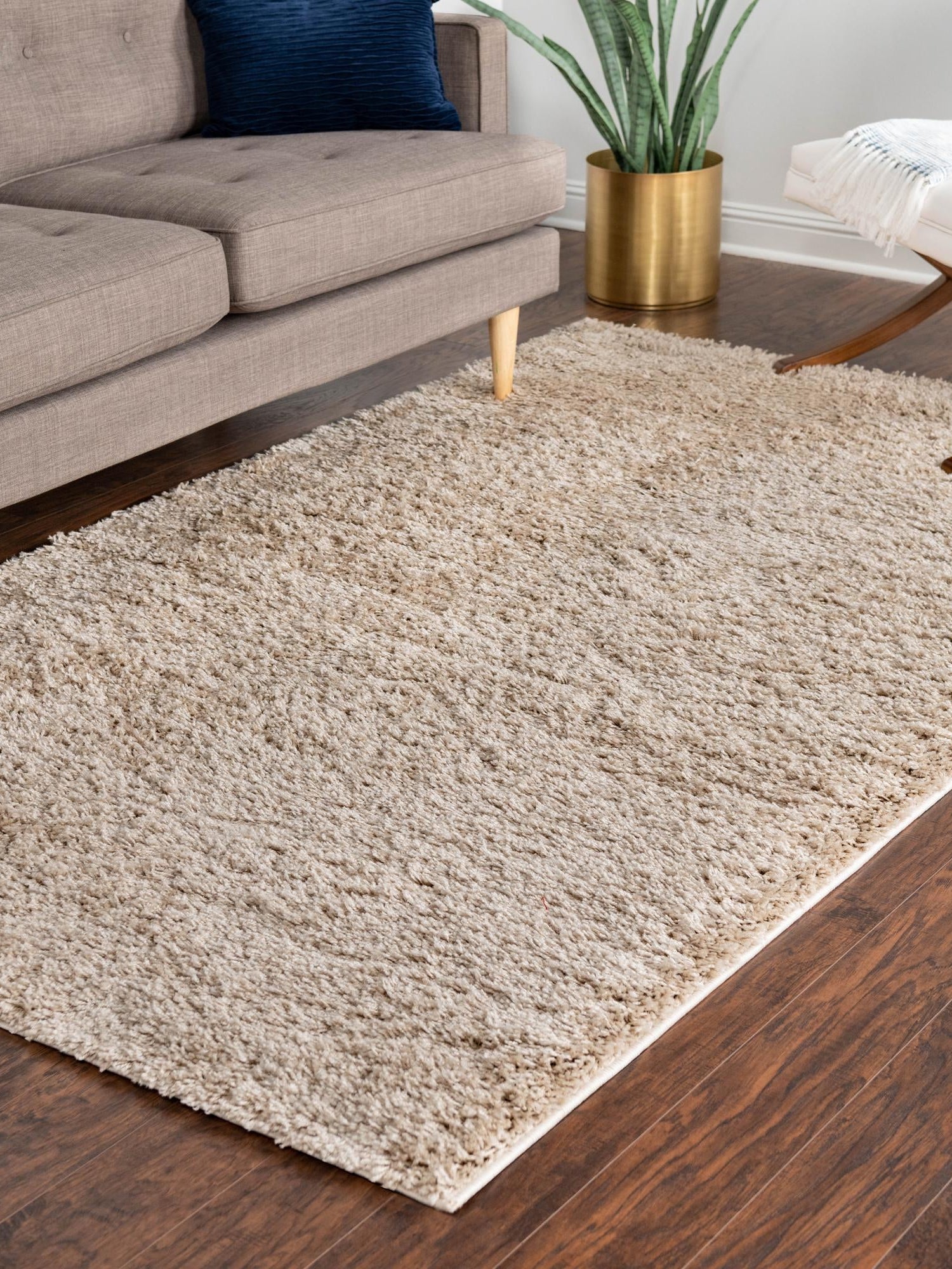 Taupe 9' x 12' 4 Everyday Shag Rectangle Area Rug Thick Soft Touch Fluffy & Plush Shaggy Pile 100% Polypropylene With Cotton Backing Durable  Carpet for Sale at Rug Engine