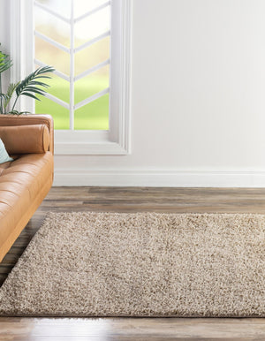 Taupe 5' x 5' Everyday Shag Square Area Rug Thick Soft Touch Fluffy & Plush Shaggy Pile 100% Polypropylene With Cotton Backing Durable  Carpet for Sale at Rug Engine