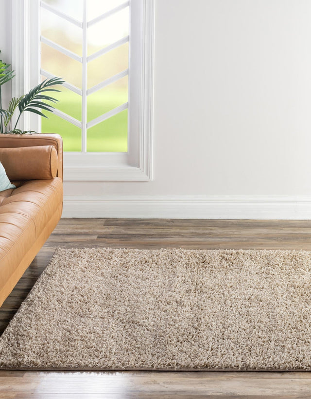 Taupe 5' x 5' Everyday Shag Square Area Rug Thick Soft Touch Fluffy & Plush Shaggy Pile 100% Polypropylene With Cotton Backing Durable  Carpet for Sale at Rug Engine