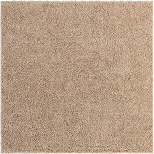 Taupe 7' 10 x 7' 10 Everyday Shag Square Area Rug Thick Soft Touch Fluffy & Plush Shaggy Pile 100% Polypropylene With Cotton Backing Durable  Carpet for Sale at Rug Engine