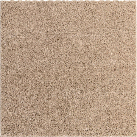 Taupe 7' 10 x 7' 10 Everyday Shag Square Area Rug Thick Soft Touch Fluffy & Plush Shaggy Pile 100% Polypropylene With Cotton Backing Durable  Carpet for Sale at Rug Engine