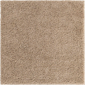 Taupe 5' x 5' Everyday Shag Square Area Rug Thick Soft Touch Fluffy & Plush Shaggy Pile 100% Polypropylene With Cotton Backing Durable  Carpet for Sale at Rug Engine