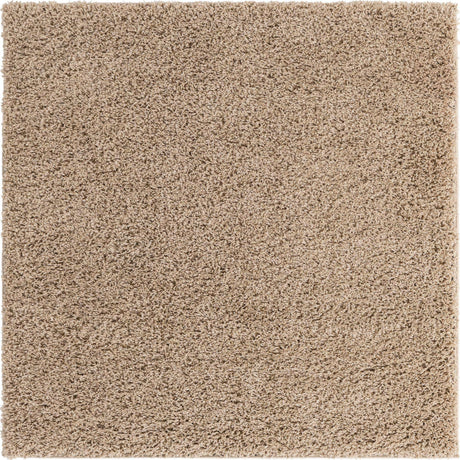 Taupe 5' x 5' Everyday Shag Square Area Rug Thick Soft Touch Fluffy & Plush Shaggy Pile 100% Polypropylene With Cotton Backing Durable  Carpet for Sale at Rug Engine
