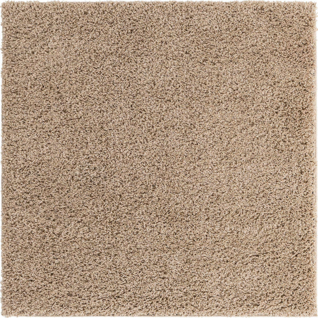Taupe 5' x 5' Everyday Shag Square Area Rug Thick Soft Touch Fluffy & Plush Shaggy Pile 100% Polypropylene With Cotton Backing Durable  Carpet for Sale at Rug Engine