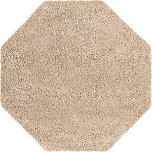 Taupe 6' x 6' Everyday Shag Octagon Area Rug Thick Soft Touch Fluffy & Plush Shaggy Pile 100% Polypropylene With Cotton Backing Durable  Carpet for Sale at Rug Engine