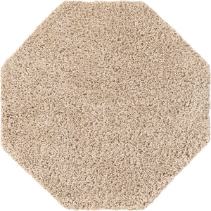 Taupe 4' x 4' Everyday Shag Octagon Area Rug Thick Soft Touch Fluffy & Plush Shaggy Pile 100% Polypropylene With Cotton Backing Durable  Carpet for Sale at Rug Engine