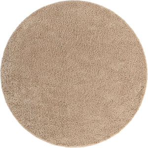 Taupe 7' 10 x 7' 10 Everyday Shag Round Area Rug Thick Soft Touch Fluffy & Plush Shaggy Pile 100% Polypropylene With Cotton Backing Durable  Carpet for Sale at Rug Engine
