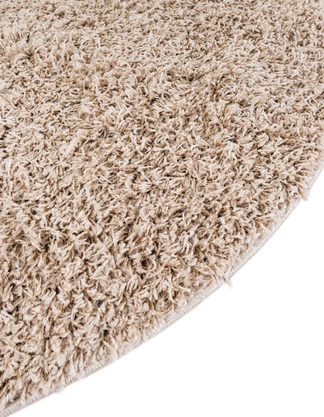 Taupe 7' 10 x 7' 10 Everyday Shag Round Area Rug Thick Soft Touch Fluffy & Plush Shaggy Pile 100% Polypropylene With Cotton Backing Durable  Carpet for Sale at Rug Engine