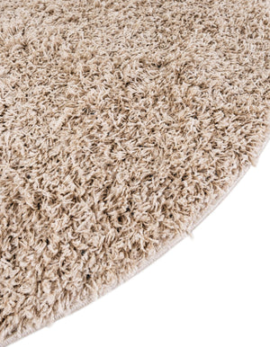 Taupe 6' x 6' Everyday Shag Round Area Rug Thick Soft Touch Fluffy & Plush Shaggy Pile 100% Polypropylene With Cotton Backing Durable  Carpet for Sale at Rug Engine