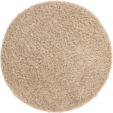 Taupe 4' x 4' Everyday Shag Round Area Rug Thick Soft Touch Fluffy & Plush Shaggy Pile 100% Polypropylene With Cotton Backing Durable  Carpet for Sale at Rug Engine