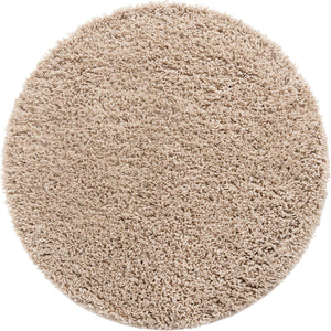 Taupe 3' 3 x 3' 3 Everyday Shag Round Area Rug Thick Soft Touch Fluffy & Plush Shaggy Pile 100% Polypropylene With Cotton Backing Durable  Carpet for Sale at Rug Engine