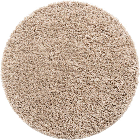 Taupe 3' 3 x 3' 3 Everyday Shag Round Area Rug Thick Soft Touch Fluffy & Plush Shaggy Pile 100% Polypropylene With Cotton Backing Durable  Carpet for Sale at Rug Engine