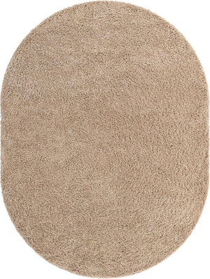 Taupe 8' x 10' Everyday Shag Oval Area Rug Thick Soft Touch Fluffy & Plush Shaggy Pile 100% Polypropylene With Cotton Backing Durable  Carpet for Sale at Rug Engine
