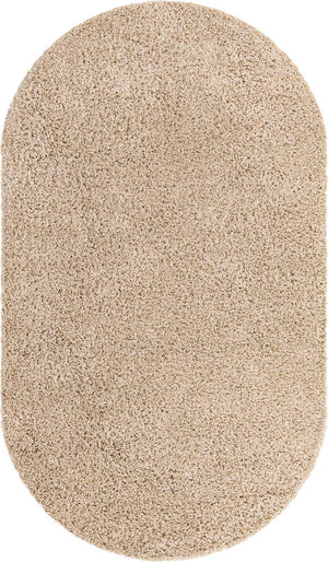 Taupe 5' x 8' Everyday Shag Oval Area Rug Thick Soft Touch Fluffy & Plush Shaggy Pile 100% Polypropylene With Cotton Backing Durable  Carpet for Sale at Rug Engine