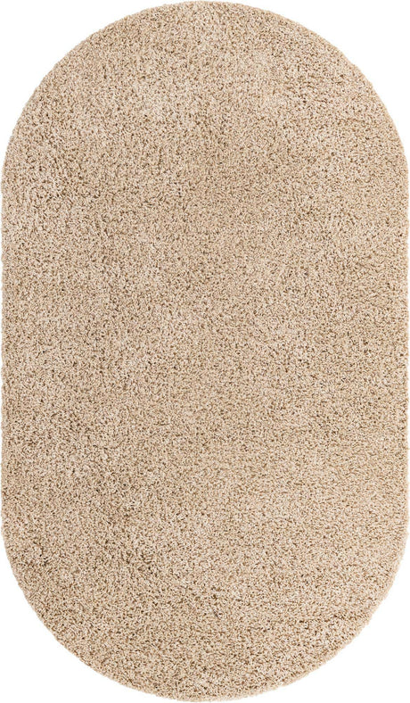 Taupe 5' x 8' Everyday Shag Oval Area Rug Thick Soft Touch Fluffy & Plush Shaggy Pile 100% Polypropylene With Cotton Backing Durable  Carpet for Sale at Rug Engine