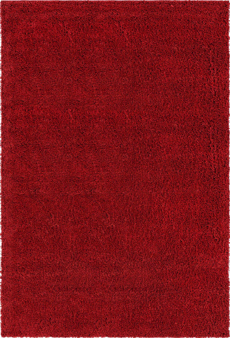 Cherry Red 7' x 10' Everyday Shag Rectangle Area Rug Thick Soft Touch Fluffy & Plush Shaggy Pile 100% Polypropylene With Cotton Backing Durable  Carpet for Sale at Rug Engine
