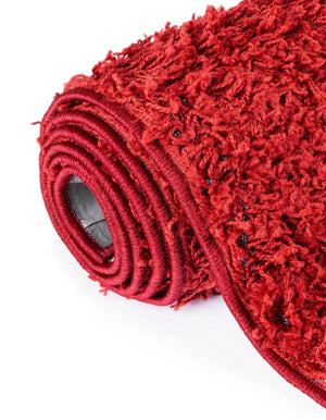 Cherry Red 7' x 10' Everyday Shag Rectangle Area Rug Thick Soft Touch Fluffy & Plush Shaggy Pile 100% Polypropylene With Cotton Backing Durable  Carpet for Sale at Rug Engine