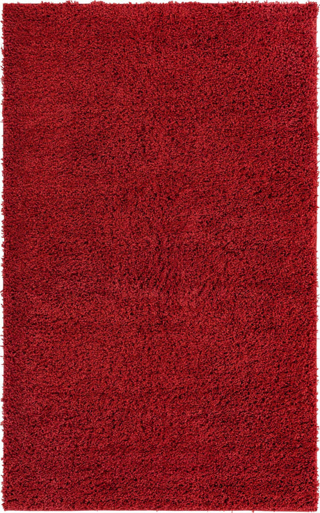 Cherry Red 5' x 8' Everyday Shag Rectangle Area Rug Thick Soft Touch Fluffy & Plush Shaggy Pile 100% Polypropylene With Cotton Backing Durable  Carpet for Sale at Rug Engine