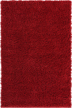 Cherry Red 4' x 6' Everyday Shag Rectangle Area Rug Thick Soft Touch Fluffy & Plush Shaggy Pile 100% Polypropylene With Cotton Backing Durable  Carpet for Sale at Rug Engine