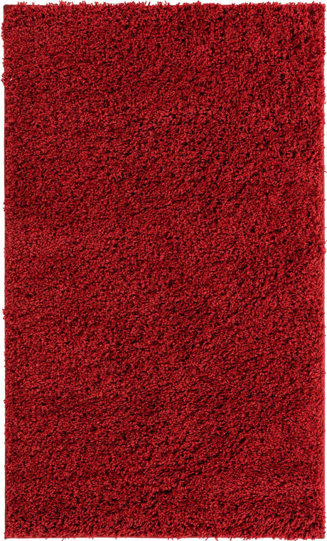 Cherry Red 3' 3 x 5' 3 Everyday Shag Rectangle Area Rug Thick Soft Touch Fluffy & Plush Shaggy Pile 100% Polypropylene With Cotton Backing Durable  Carpet for Sale at Rug Engine