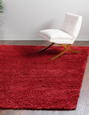 Cherry Red 8' x 8' Everyday Shag Square Rug