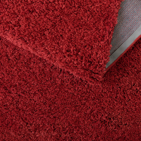 Cherry Red 5' x 5' Everyday Shag Square Area Rug Thick Soft Touch Fluffy & Plush Shaggy Pile 100% Polypropylene With Cotton Backing Durable  Carpet for Sale at Rug Engine