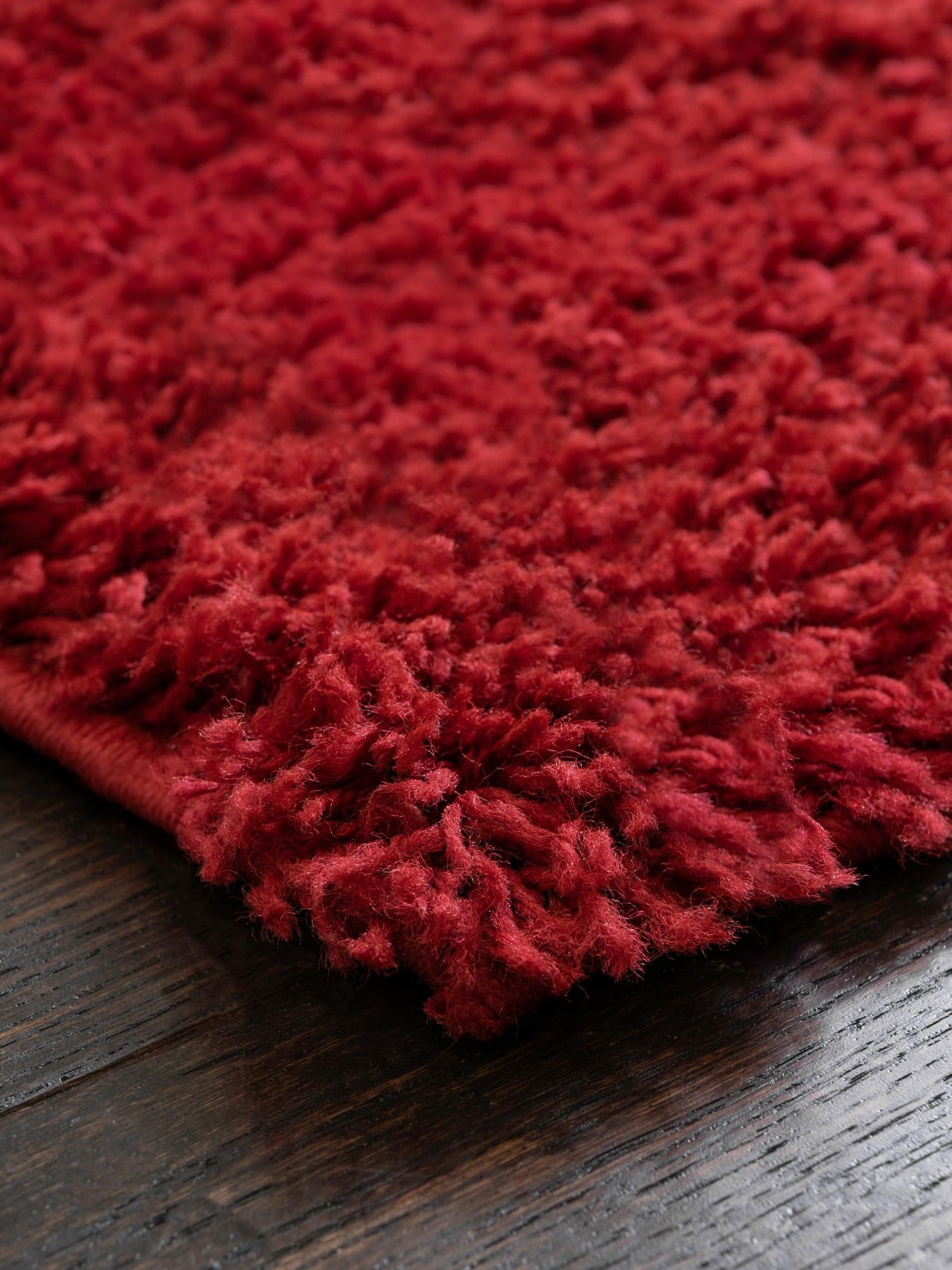 Cherry Red 5' x 5' Everyday Shag Square Area Rug Thick Soft Touch Fluffy & Plush Shaggy Pile 100% Polypropylene With Cotton Backing Durable  Carpet for Sale at Rug Engine