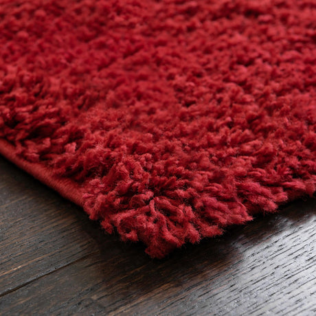 Cherry Red 5' x 5' Everyday Shag Square Area Rug Thick Soft Touch Fluffy & Plush Shaggy Pile 100% Polypropylene With Cotton Backing Durable  Carpet for Sale at Rug Engine
