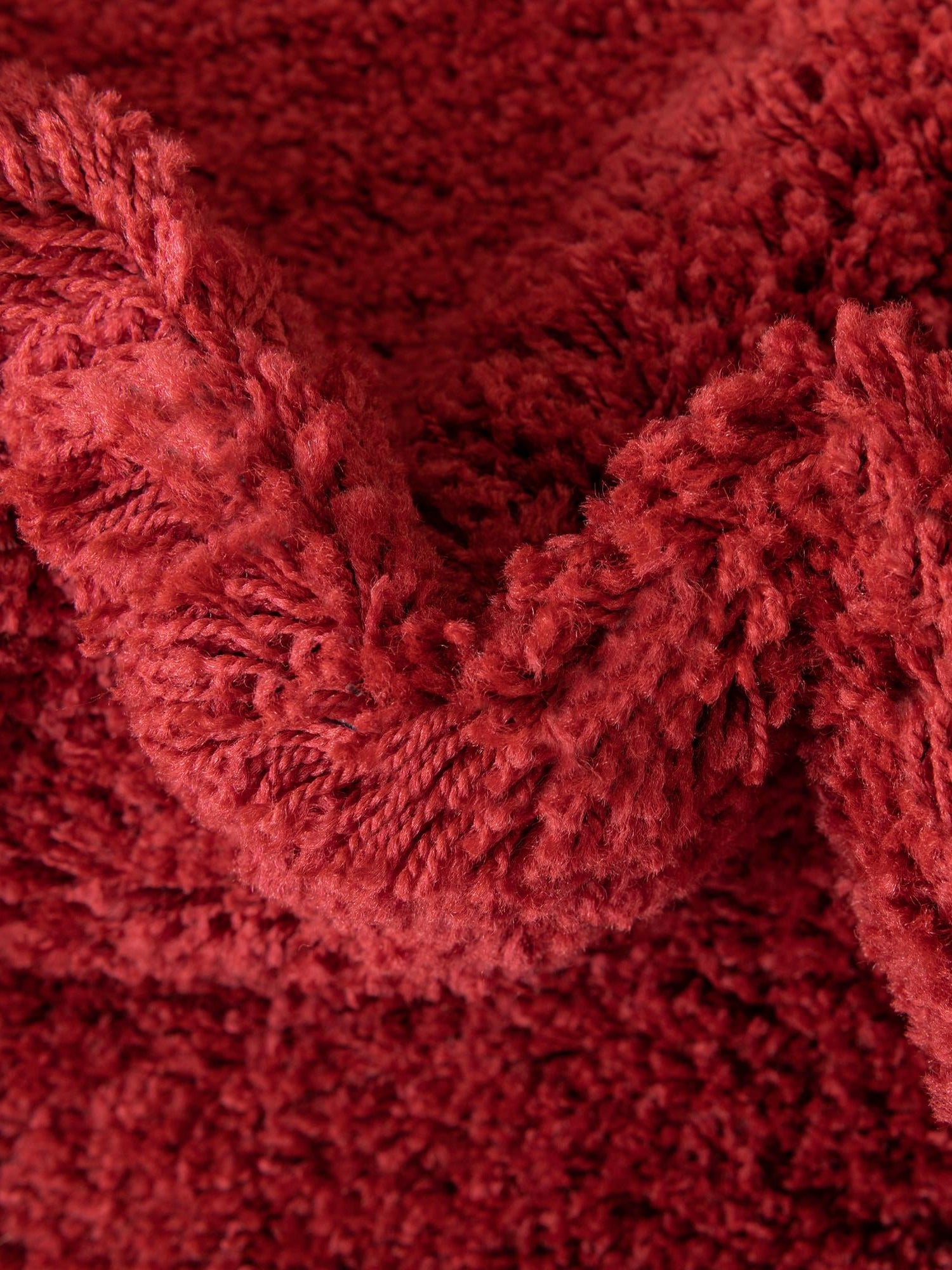 Cherry Red 5' x 5' Everyday Shag Square Area Rug Thick Soft Touch Fluffy & Plush Shaggy Pile 100% Polypropylene With Cotton Backing Durable  Carpet for Sale at Rug Engine