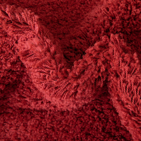 Cherry Red 5' x 5' Everyday Shag Square Area Rug Thick Soft Touch Fluffy & Plush Shaggy Pile 100% Polypropylene With Cotton Backing Durable  Carpet for Sale at Rug Engine