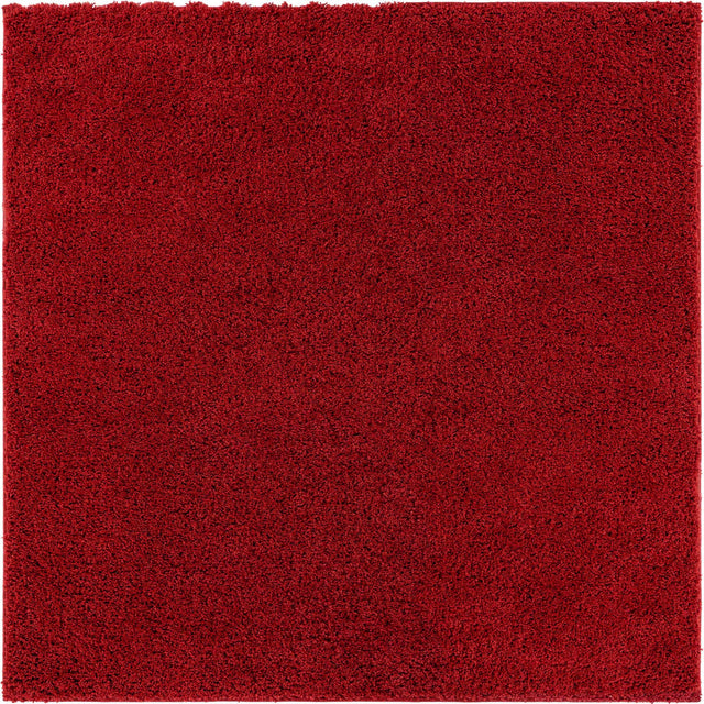 Cherry Red 8' x 8' Everyday Shag Square Rug